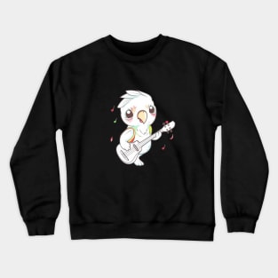 Cute Bird Playing Bass Guitar Crewneck Sweatshirt